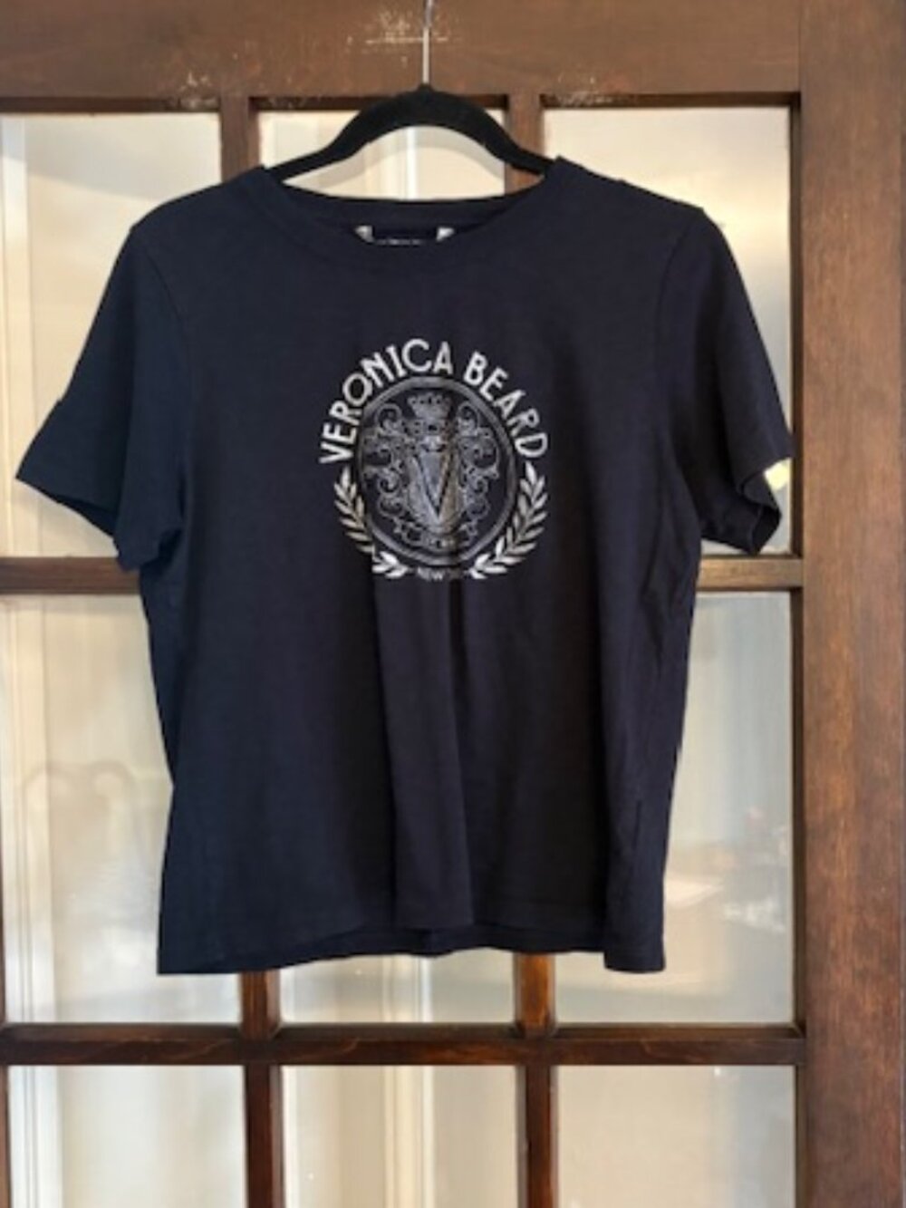 Veronica Beard Navy Blue T-Shirt, Size Medium